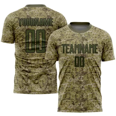 Men Custom Camo Soccer Jersey Uniform - goatjersey