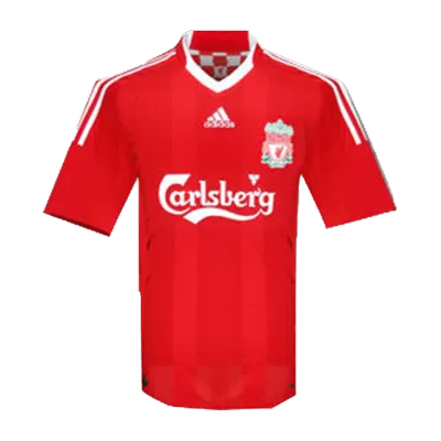 Men's 2008/09 Liverpool Retro Home Soccer Jersey - goatjersey