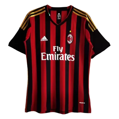 Men's 2013/14 AC Milan Retro Home Soccer Jersey - goatjersey