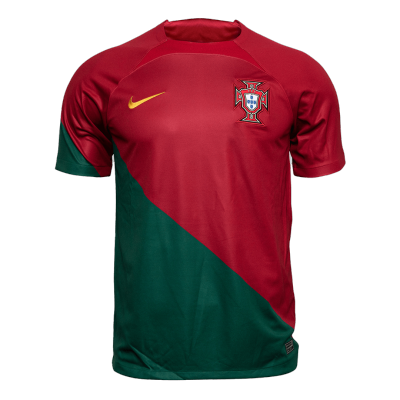 Men's Portugal Home Soccer Short Sleeves Jersey 2022 - goatjersey