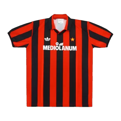 Men's 1990/91 AC Milan Retro Home Soccer Jersey - goatjersey