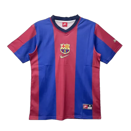 Men's 1998/99 Barcelona Retro Home Soccer Jersey - goatjersey