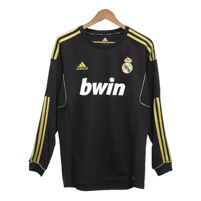 Men's 2011/12 Real Madrid Retro Away Soccer Long Sleeves Jersey - goatjersey