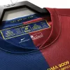 Men's 2008/09 Barcelona MESSI #10 Retro Home Soccer Long Sleeves Jersey - goatjersey