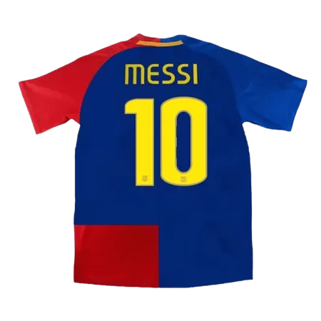 Men's 2008/09 Barcelona MESSI #10 Retro Home Soccer Jersey - goatjersey
