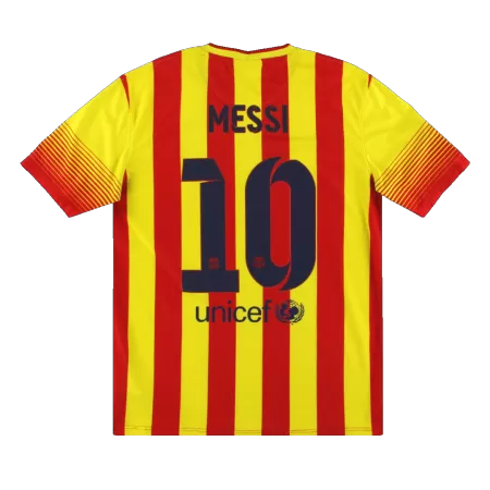 Men's 2013/14 Barcelona MESSI #10 Retro Away Soccer Jersey - goatjersey