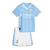 Kids Manchester City 2023/24 Home Soccer Jersey Kits(Jersey+Shorts) - goatjersey