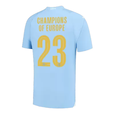 Men's Manchester City 2023/24 Home Champions Player Version Soccer Jersey - goatjersey