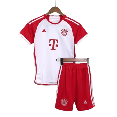 Kids Bayern Munich 2023/24 Home Soccer Jersey Kits(Jersey+Shorts) - goatjersey