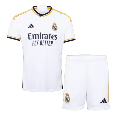 Men's 2023/24 Real Madrid Home Soccer Kit(Jersey+Shorts) - goatjersey