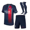 Men's 2023/24 PSG Home Soccer Whole Kits(Jerseys+Shorts+Socks) - goatjersey