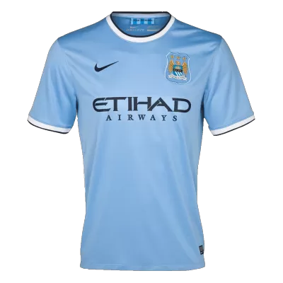 Men's 2013/14 Manchester City Retro Home Soccer Jersey - goatjersey