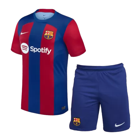 Men's 2023/24 Barcelona Home Soccer Kit(Jersey+Shorts) - goatjersey