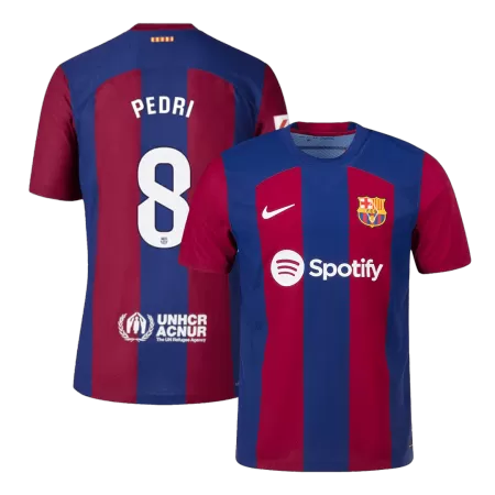 Men's Barcelona PEDRI #8 2023/24 Home Player Version Soccer Jersey - goatjersey