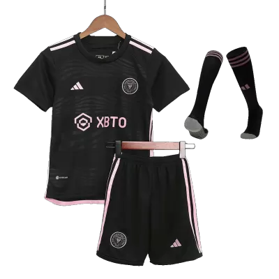 Kids Inter Miami CF 2023/24 Whole Kits Away Soccer Kit (Jersey+Shorts+Sock - goatjersey