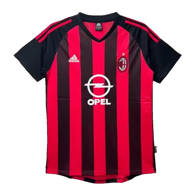 Men's 2002/03 AC Milan Retro Home Soccer Jersey - goatjersey