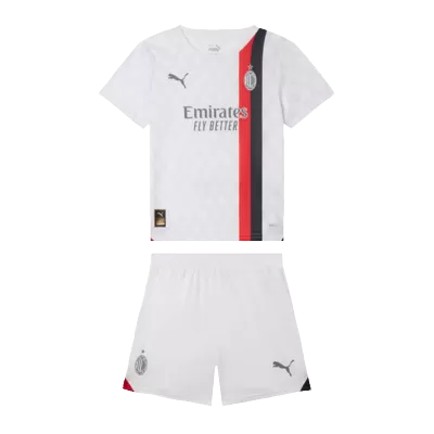 Kids AC Milan 2023/24 Away Soccer Jersey Kits(Jersey+Shorts) - goatjersey