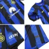 Kids Inter Milan 2023/24 Home Soccer Jersey Kits(Jersey+Shorts) - goatjersey