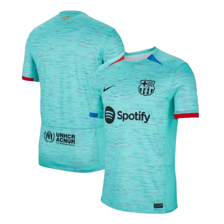Men's Barcelona Third Away Soccer Short Sleeves Jersey 2023/24 - goatjersey