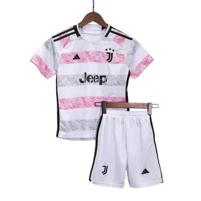 Kids Juventus 2023/24 Away Soccer Jersey Kits(Jersey+Shorts) - goatjersey