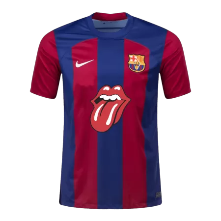 Men's Barcelona Home Soccer Short Sleeves Jersey 2023/24 - goatjersey