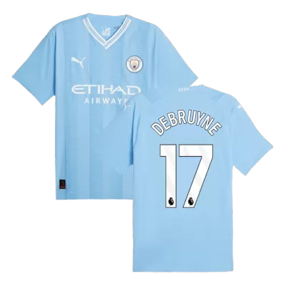 Men's Manchester City DE BRUYNE #17 2023/24 Home Player Version Soccer Jersey - goatjersey