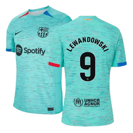 Men's Barcelona LEWANDOWSKI #9 2023/24 Third Away Player Version Soccer Jersey - goatjersey