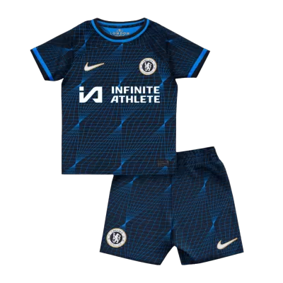 Kids Chelsea 2023/24 Away Soccer Jersey Kits(Jersey+Shorts) - goatjersey