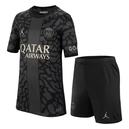 Kids PSG 2023/24 Third Away Soccer Jersey Kits(Jersey+Shorts) - goatjersey