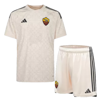 Kids Roma 2023/24 Away Soccer Jersey Kits(Jersey+Shorts) - goatjersey