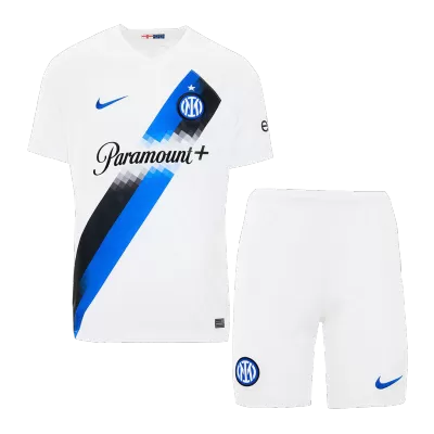 Kids Inter Milan 2023/24 Away Soccer Jersey Kits(Jersey+Shorts) - goatjersey