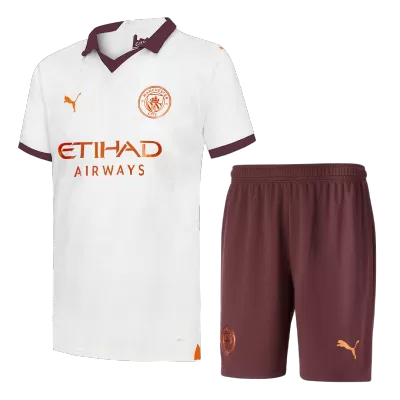 Men's 2023/24 Manchester City Away Soccer Kit(Jersey+Shorts) - goatjersey