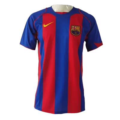 Men's 2004/05 Barcelona Retro Home Soccer Jersey - goatjersey