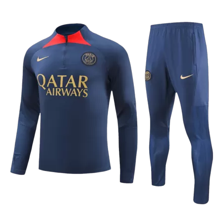 Men's PSG 2023/24 Tracksuit Zipper Sweat Shirt Soccer Kit (Top+Trousers) - goatjersey