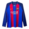 Men's 2016/17 Barcelona Retro Home Soccer Long Sleeves Jersey - goatjersey