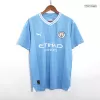 Men's Manchester City Home Soccer Short Sleeves Jersey 2023/24 - goatjersey