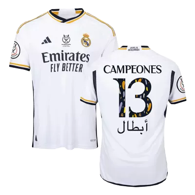 Men's Real Madrid CAMPEONES #13 2023/24 Home Player Version Soccer Jersey - goatjersey