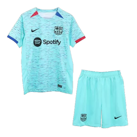 Men's 2023/24 Barcelona Third Away Soccer Kit(Jersey+Shorts) - goatjersey