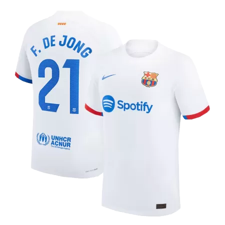 Men's Barcelona F. DE JONG #21 2023/24 Away Player Version Soccer Jersey - goatjersey