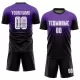 Men Custom Purple White Black Soccer Jersey Uniform - goatjersey