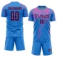 Men Custom US Navy Blue Pink Soccer Jersey Uniform - goatjersey