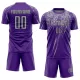 Men Custom Purple Gray Black Soccer Jersey Uniform - goatjersey