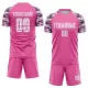 Men Custom Pink White Camo Soccer Jersey Uniform - goatjersey