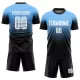 Men Custom Navy Blue Black Soccer Jersey Uniform - goatjersey