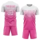 Men Custom Pink White Soccer Jersey Uniform - goatjersey