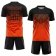 Men Custom Orange Black Soccer Jersey Uniform - goatjersey