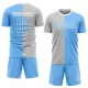 Men Custom Navy Blue White Soccer Jersey Uniform - goatjersey