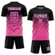 Men Custom Pink Black Soccer Jersey Uniform - goatjersey