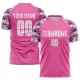 Men Custom Pink White Camo Soccer Jersey Uniform - goatjersey