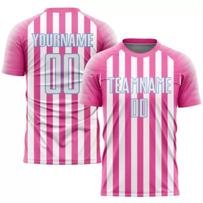 Men Custom Pink White Light Soccer Jersey Uniform - goatjersey